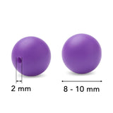 Silikonperlen rund, Dunkelorchidee, 8–10 mm - PerlineBeads SA