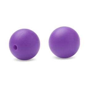 Silikonperlen rund, Dunkelorchidee, 8–10 mm - PerlineBeads SA