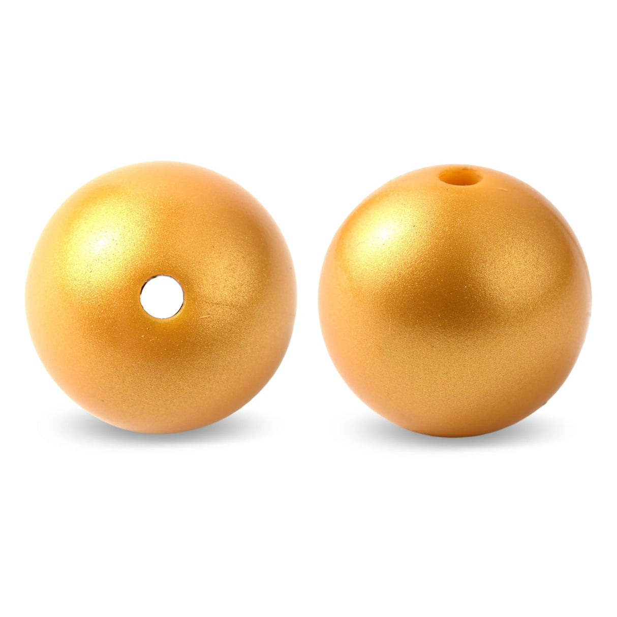 Silikonperlen rund, Gold, 15 mm - PerlineBeads SA