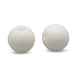 Silikonperlen rund, Weiss, 8–10 mm - PerlineBeads SA