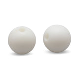 Silikonperlen rund, Weiss, 8–10 mm - PerlineBeads SA