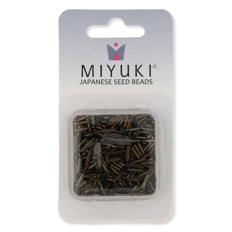 Slender Bugle 6 mm – Metallic Iris Brown - PerlineBeads SA