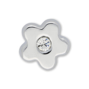Slider «Flower» Silver mit Strass – Elegante Blüte - PerlineBeads SA