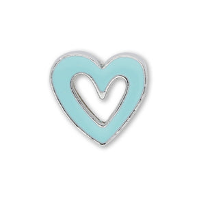 Slider «Heart» Hellblau – Herziger Hingucker - PerlineBeads SA