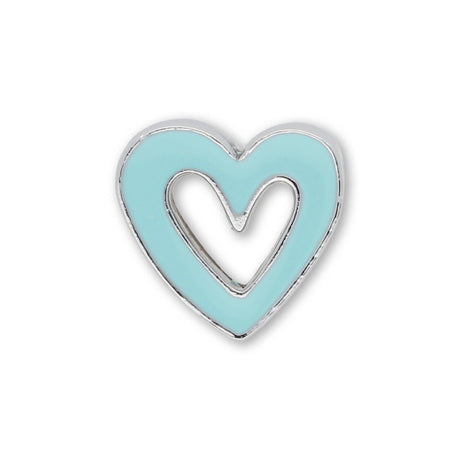 Slider «Heart» Hellblau – Herziger Hingucker - PerlineBeads SA