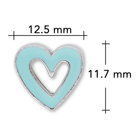 Slider «Heart» Hellblau – Herziger Hingucker - PerlineBeads SA