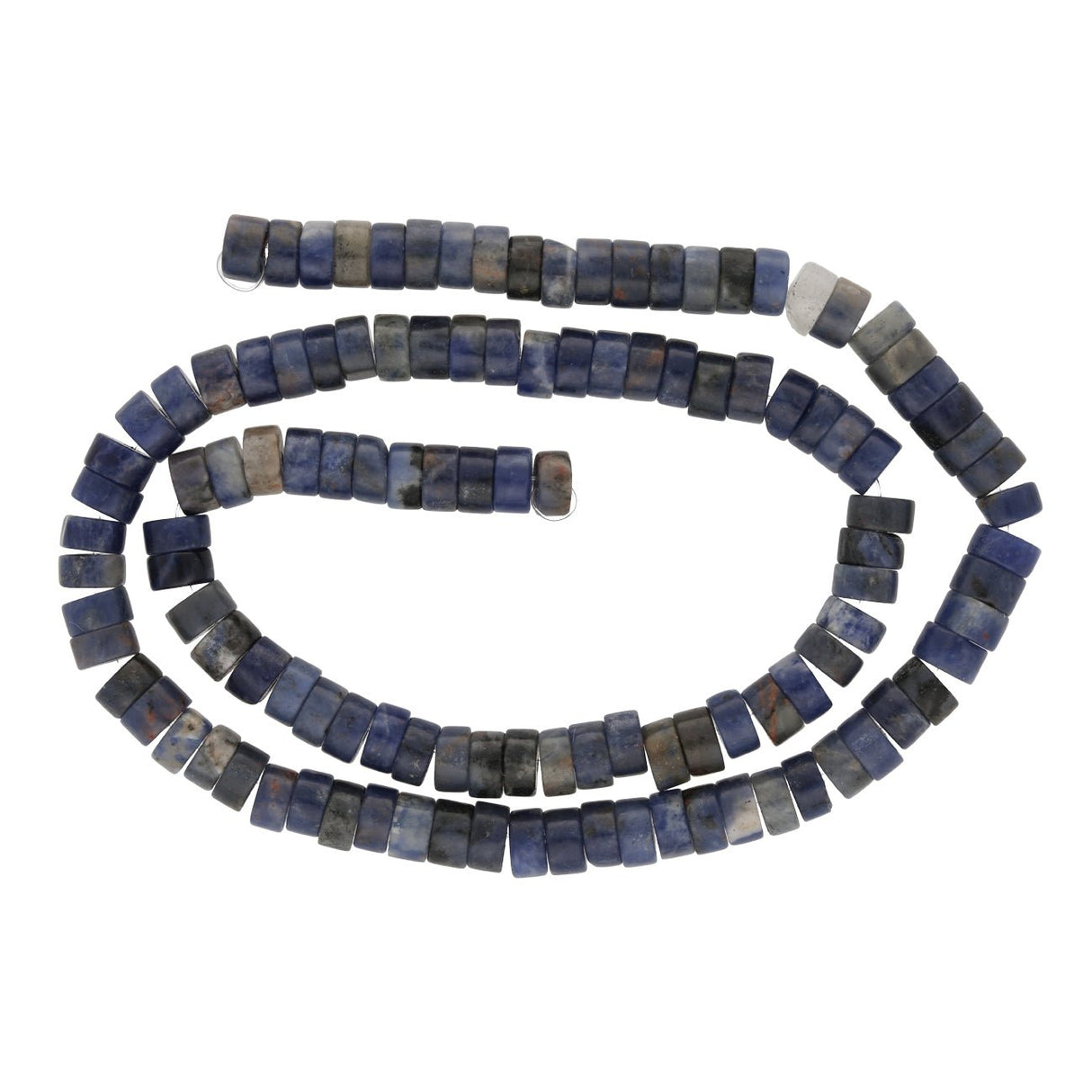 Sodalith Heishi Perlen - 6 mm - PerlineBeads