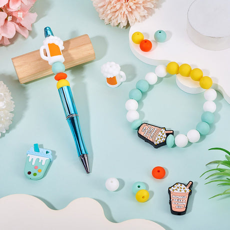 Sommerdrinks Perlenset – Bubble Tea, Bier & Pumpkin Spice, 48-teilig - PerlineBeads SA