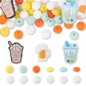 Sommerdrinks Perlenset – Bubble Tea, Bier & Pumpkin Spice, 48-teilig - PerlineBeads SA