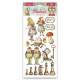 Stamperia Chipboard „Alice Through the Looking Glass“ – 15 x 30 cm (17 Stk.) - PerlineBeads SA