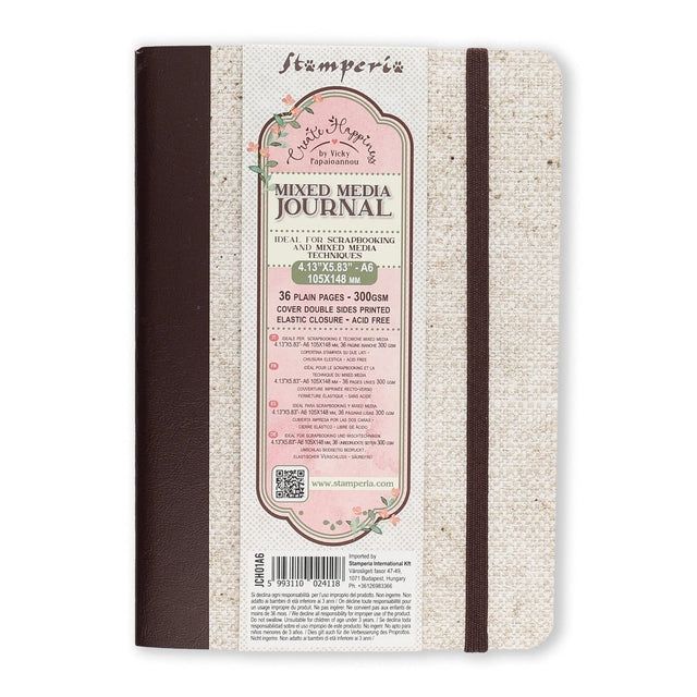 Stamperia Create Happiness Mixed Media Journal – A6 - PerlineBeads SA