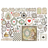 Stamperia Die Cuts - Clear Charms "Alice" - 57 Stk. - PerlineBeads SA