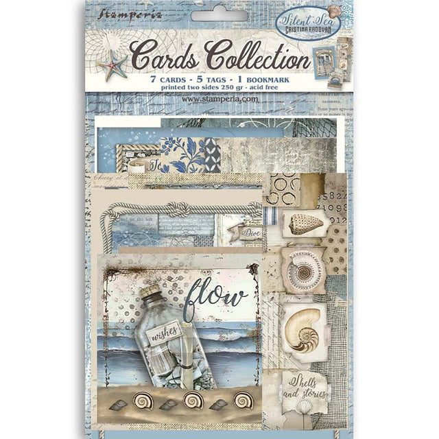 Stamperia "Silent Sea" - Cards Collection - PerlineBeads SA