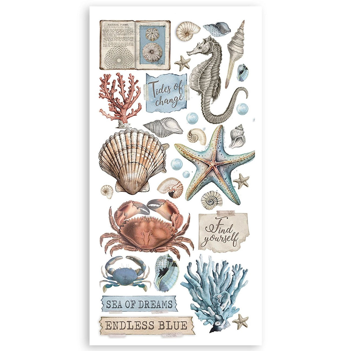 Stamperia "Silent Sea" - Paper Cut - outs - PerlineBeads SA