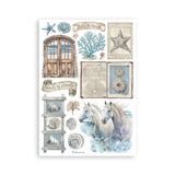 Stamperia Silent Sea – Washi Pad (A5, 8 Bögen) - PerlineBeads SA