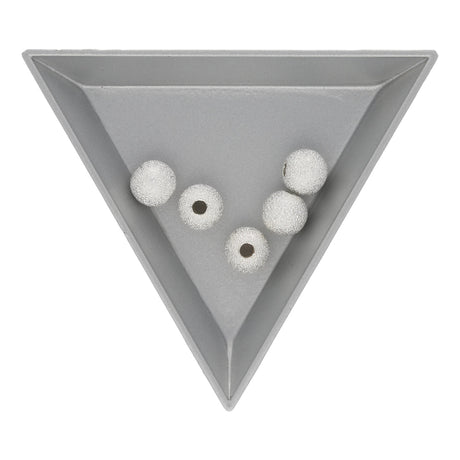 Stardust Metallperlen – 8 mm, Versilbert (5 Stück) - PerlineBeads SA