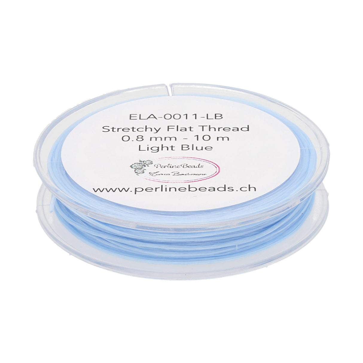 Stretchy elastische Schmuck-Faserkordel 0.8 mm - hellblau - PerlineBeads