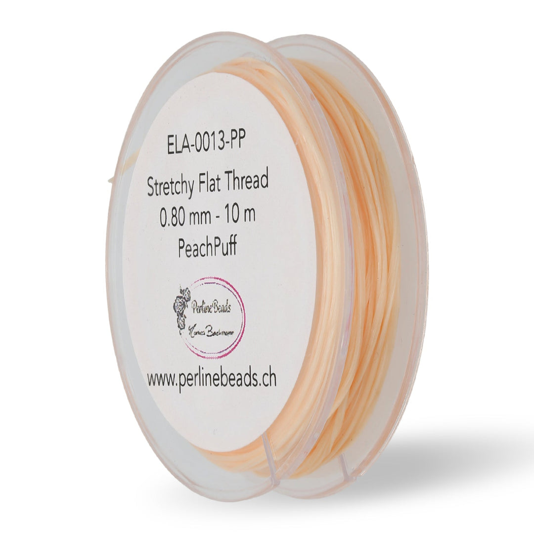 Stretchy elastische Schmuck-Faserkordel 0.8 mm - PeachPuff - PerlineBeads