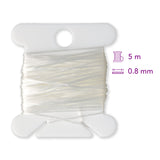 Stretchy elastische Schmuck-Faserkordel 0.8 mm - weiss - PerlineBeads SA