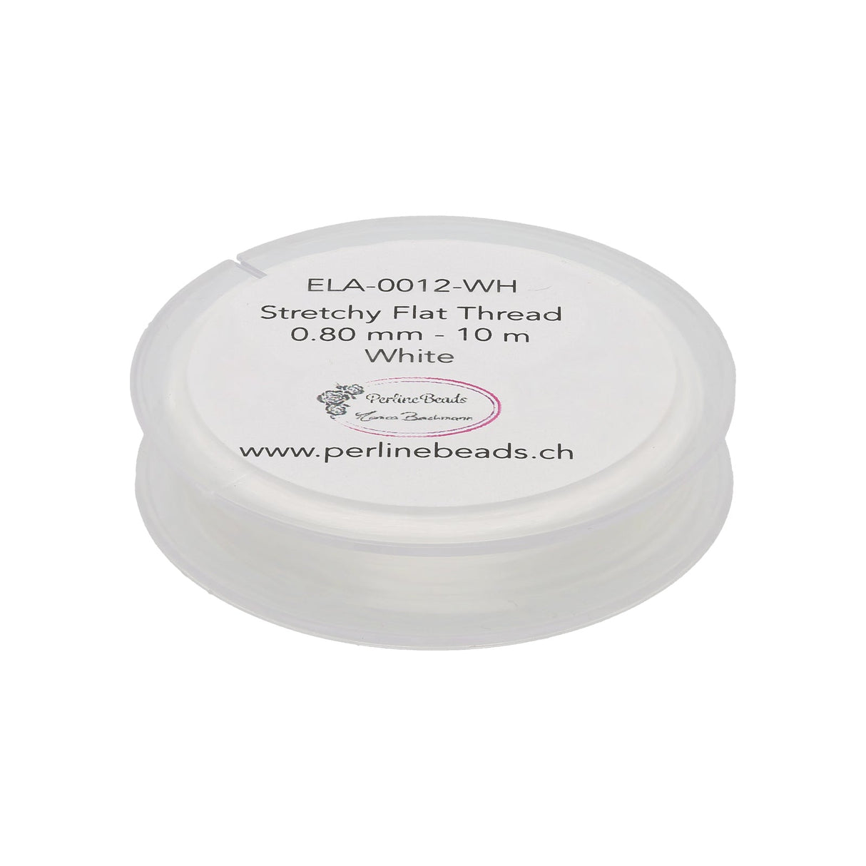 Stretchy elastische Schmuck-Faserkordel 0.8 mm - weiss - PerlineBeads