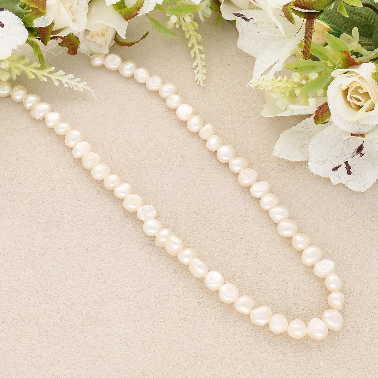 Süsswasser - Zuchtperlen Nuggets - ca. 7 - 8 x 8 mm - PerlineBeads SA