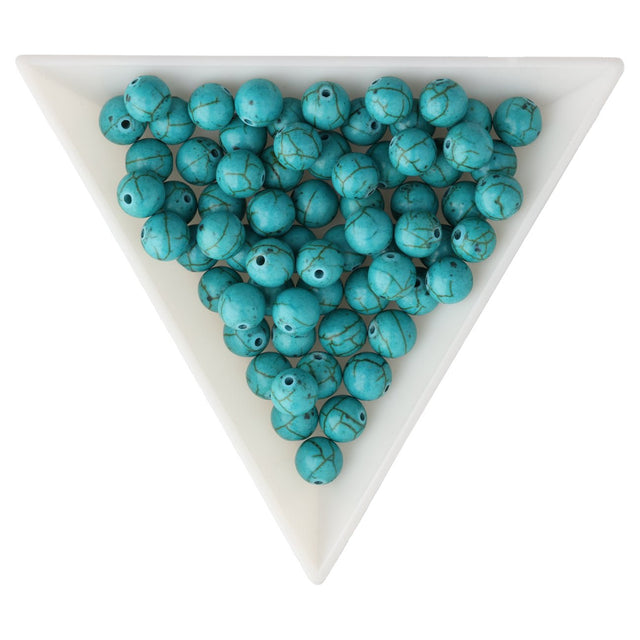 Tibetischer Türkis Perlen · rund · 6 mm - PerlineBeads SA