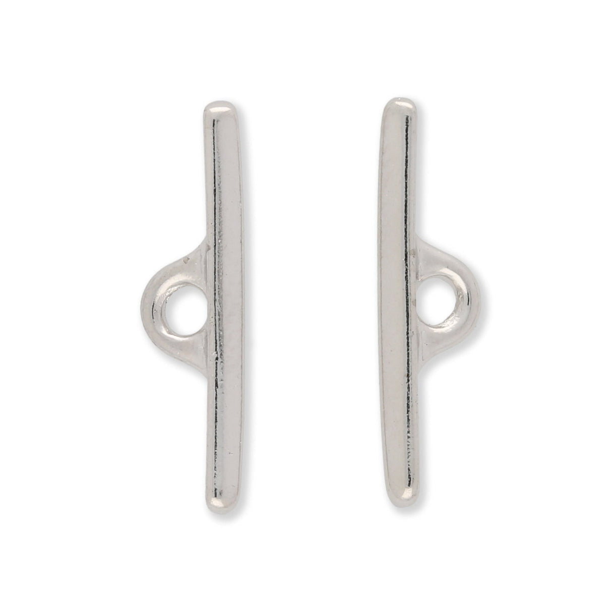 Tierra Cast - Knebel zu D Ring - Helles Rhodium - PerlineBeads SA
