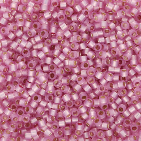 TOHO Aiko - Translucent Silver - Lined Rosaline - PerlineBeads SA
