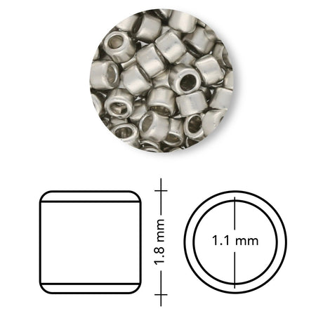 TOHO Treasure - Metallic Frosted Silver - PerlineBeads SA
