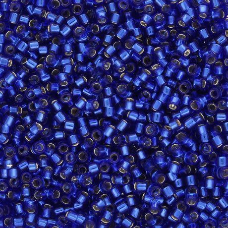 TOHO Treasure - Silver - Lined Cobalt - PerlineBeads SA