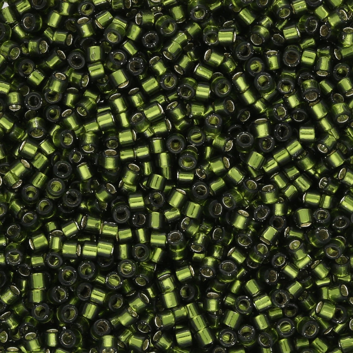 TOHO Treasure - Silver - Lined Olivine - PerlineBeads SA