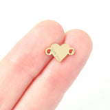 Verbindungselement Herz "love you" - Edelstahl PVD - vergoldet - PerlineBeads SA