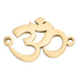 Verbindungselement "Om" - Edelstahl PVD - vergoldet - PerlineBeads SA
