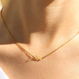 Verbindungselement "Om" - Edelstahl PVD - vergoldet - PerlineBeads SA