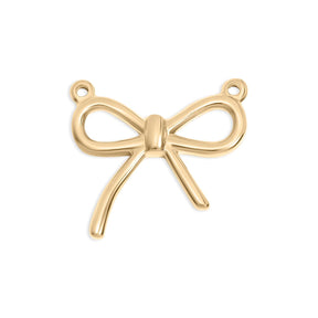 Verbindungselement "Schleife" - Edelstahl PVD - vergoldet - PerlineBeads SA