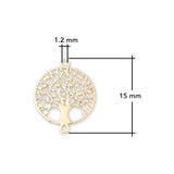 Verbindungselement “Tree of Life” 12 mm - Farbe gold - PerlineBeads SA