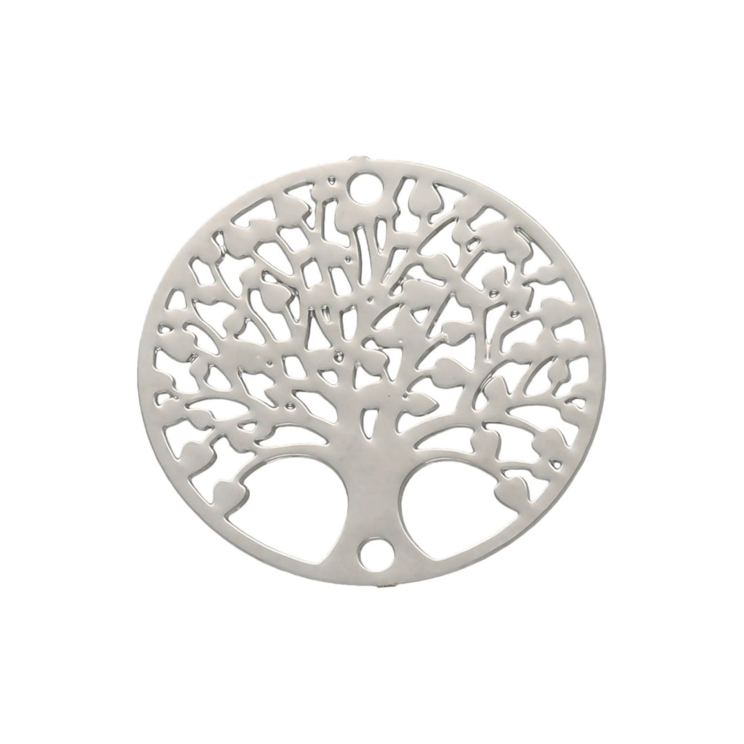 Verbindungselement “Tree of Life” 16 mm - Silberfarbe - PerlineBeads