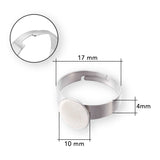 Verstellbarer Ring aus Edelstahl - Farbe Stahl - PerlineBeads SA