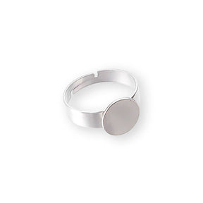 Verstellbarer Ring aus Edelstahl - Farbe Stahl - PerlineBeads SA