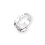 Verstellbarer Ring aus Edelstahl - Farbe Stahl - PerlineBeads SA