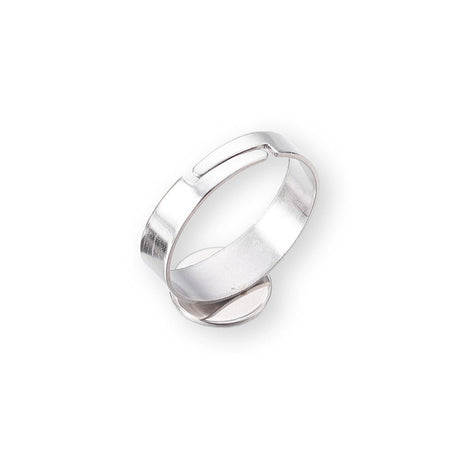 Verstellbarer Ring aus Edelstahl - Farbe Stahl - PerlineBeads SA