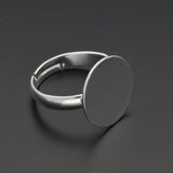 Verstellbarer Ring - Farbe Silber - PerlineBeads SA