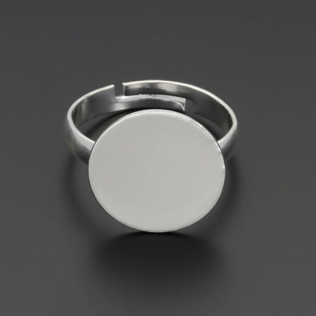 Verstellbarer Ring - Farbe Silber - PerlineBeads SA