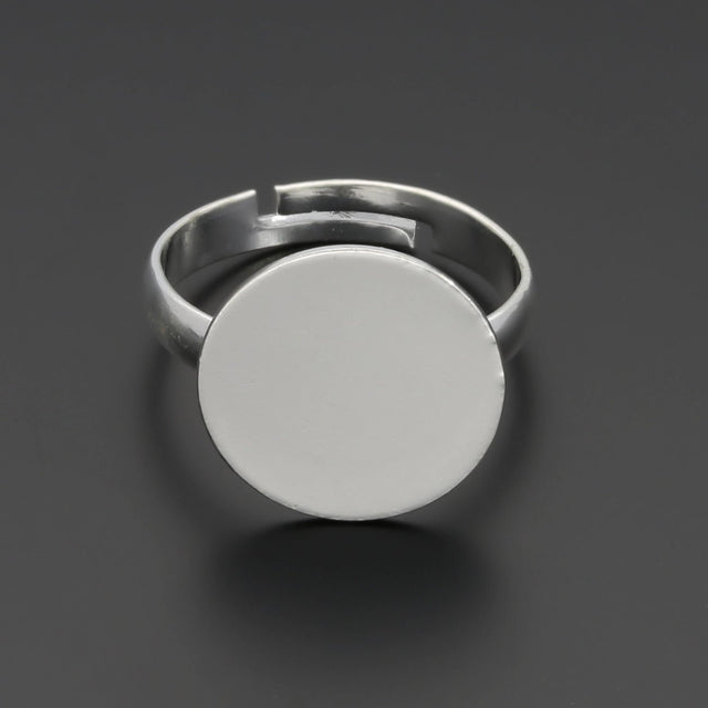 Verstellbarer Ring - Farbe Silber - PerlineBeads SA