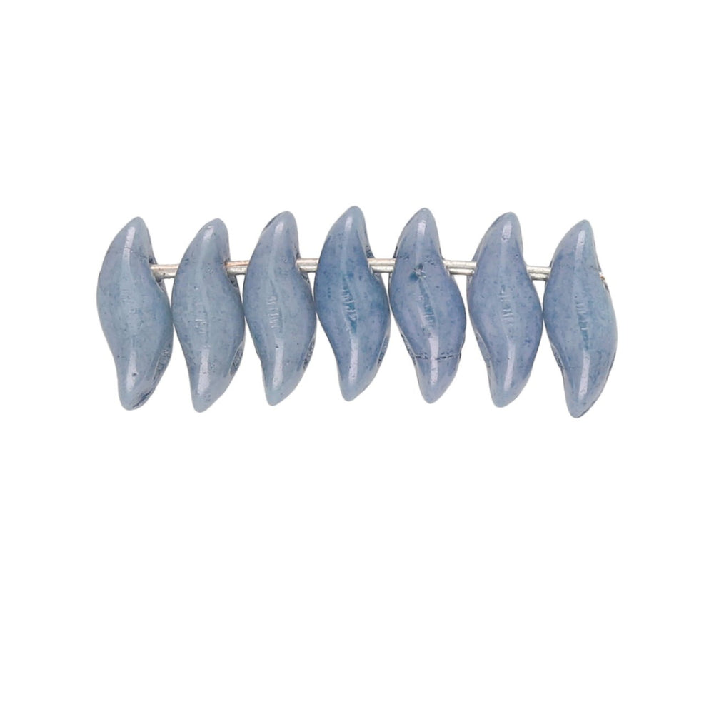 Wave Glasperlen - Chalk Blue Luster - PerlineBeads