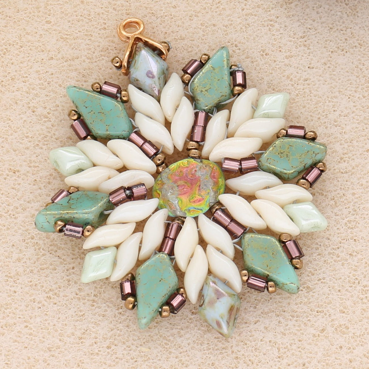 Wave Glasperlen - Crystal Bronze Pale Gold - PerlineBeads