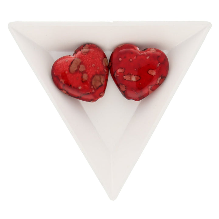 Acryl-Perle Herzform - rot - PerlineBeads