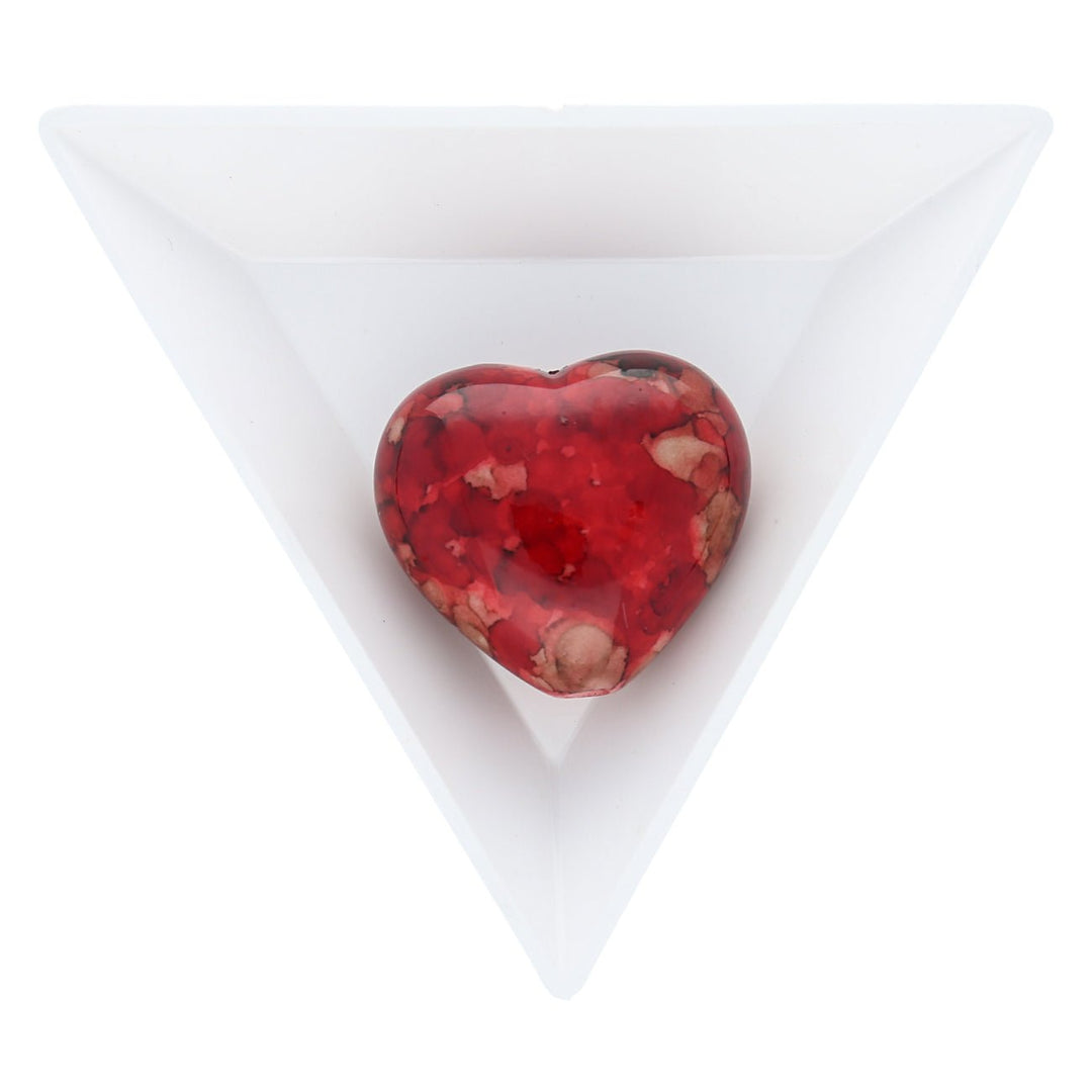 Acryl-Perle Herzform - rot - PerlineBeads