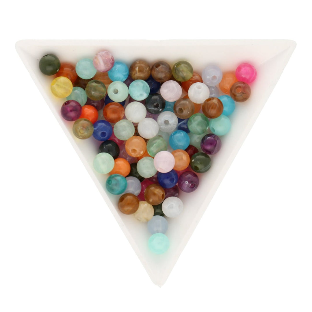 Acrylperle rund - 6 mm - Farbenmix - PerlineBeads