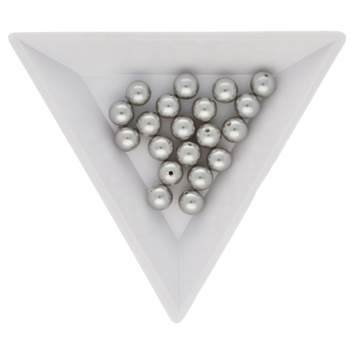 Acrylperle rund - 6 mm - Silber - PerlineBeads